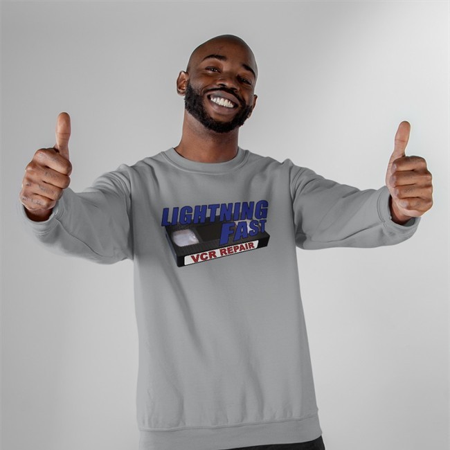 Red Letter Media Merch Lightning Fast Vcr Repair Sweatshirt