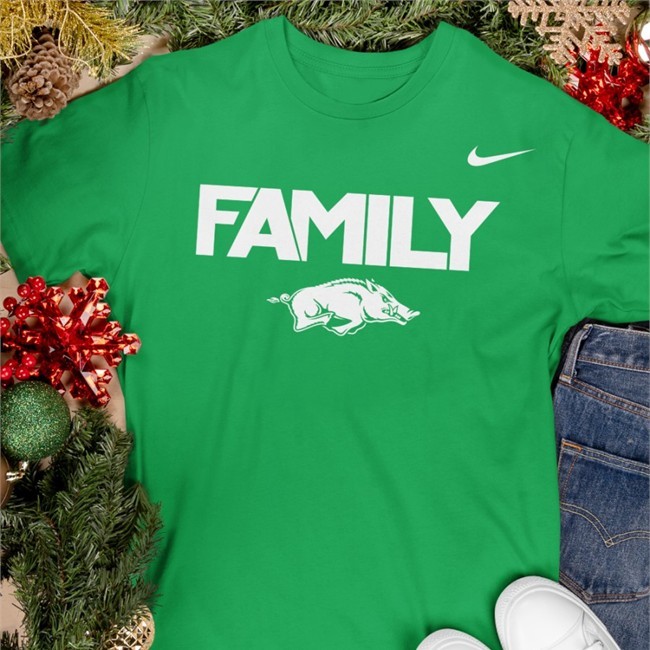 Arkansas Razorback Family V Neck T Shirt Michael Musselman