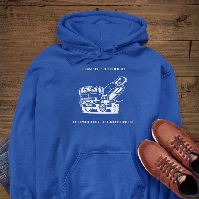 Duoble Dog On Truck Peace Through Superior Firepower Cap Hat Green Pol Woj