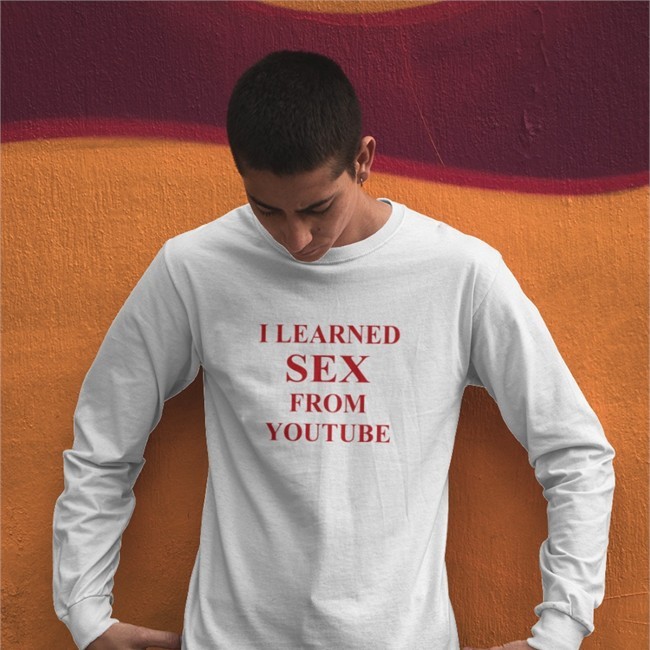 I Learned Sex From Youtube Baseball Sleeve Tee