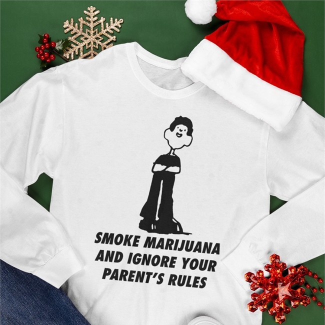 Goodshirts Merch Smoke Marijuana And Ignore Your Parent's Rules V Neck T Shirt Shirts That Go Hard