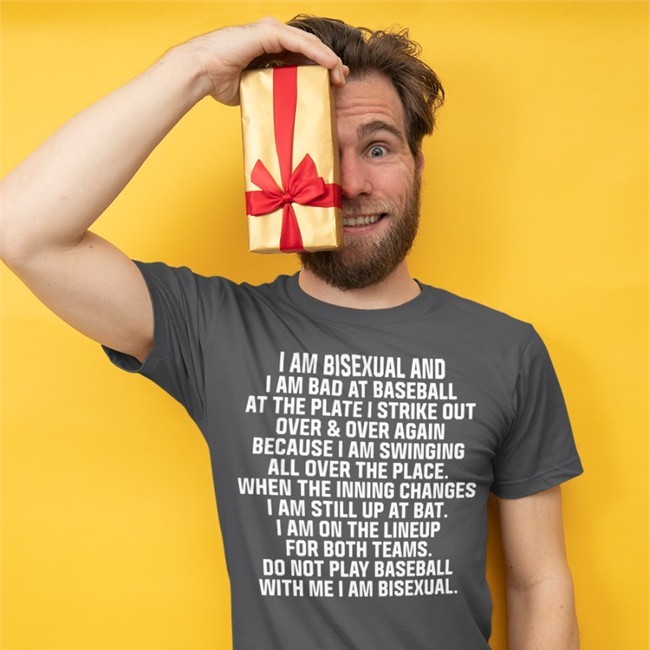 Top I Am Bisexual And I Am Bad At Baseball Shirt