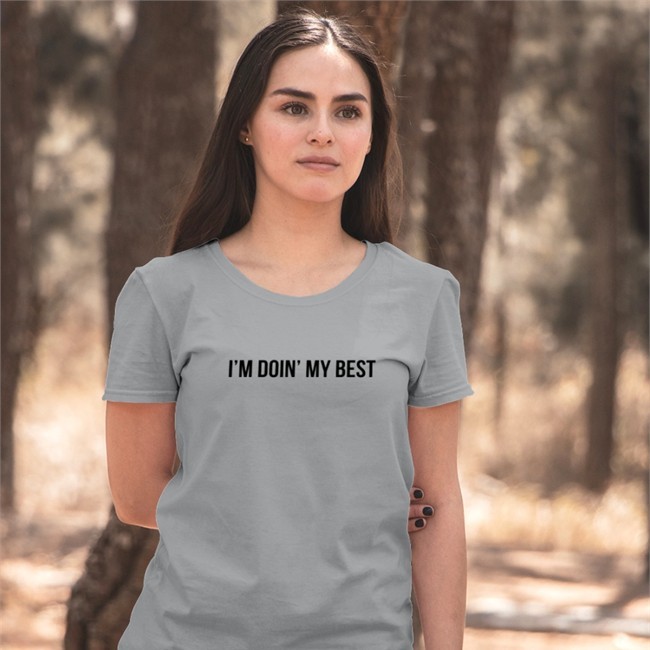 I'm Doin' My Best Shirts Kelseaballerini I'm Doin' My Best White Crewneck Sweatshirt