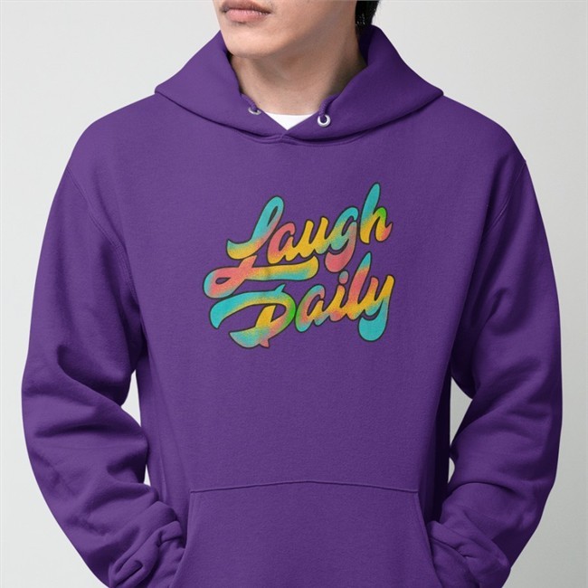 Colorful Laugh Daily Hooded Sweatshirt
