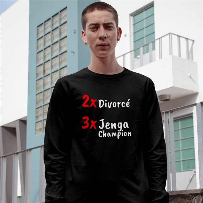 2X Divorce 3X Jenga Champion Tee Shirt