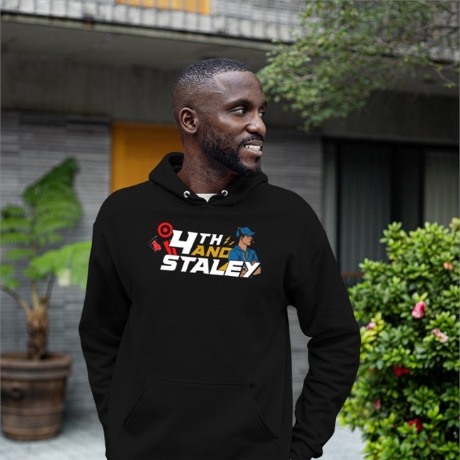 Lafb Network Merch 4Th And Staley Jersey Hooded Sweatshirt Jen Mills