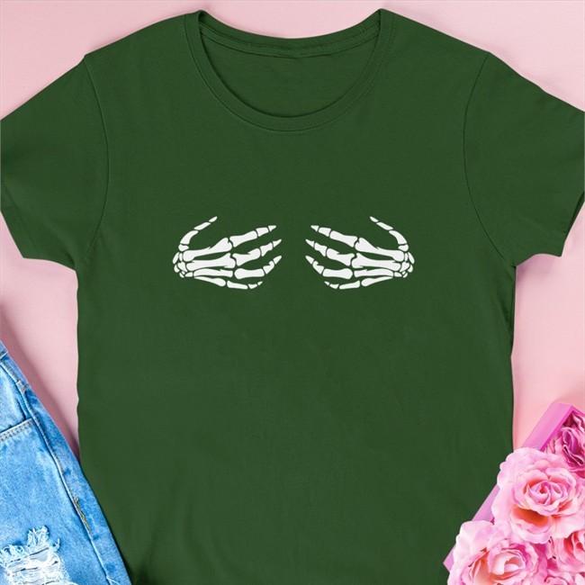 Chicks Skeleton Hands T Shirt