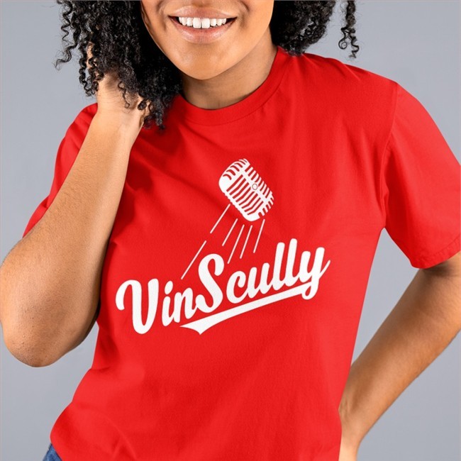 Vin Scully Microphone Tee Shirt