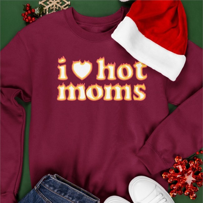 Danny Duncan Merchandise I Heart Hot Moms Flame White Tee Shirt Dannyduncan69