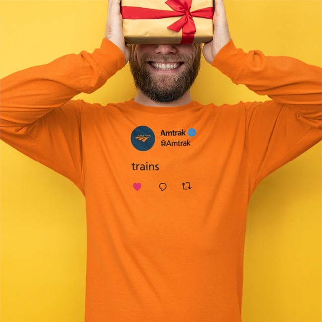 Amtrak Tweet Trains Tee Amtrakbnr Sppone Merch Store
