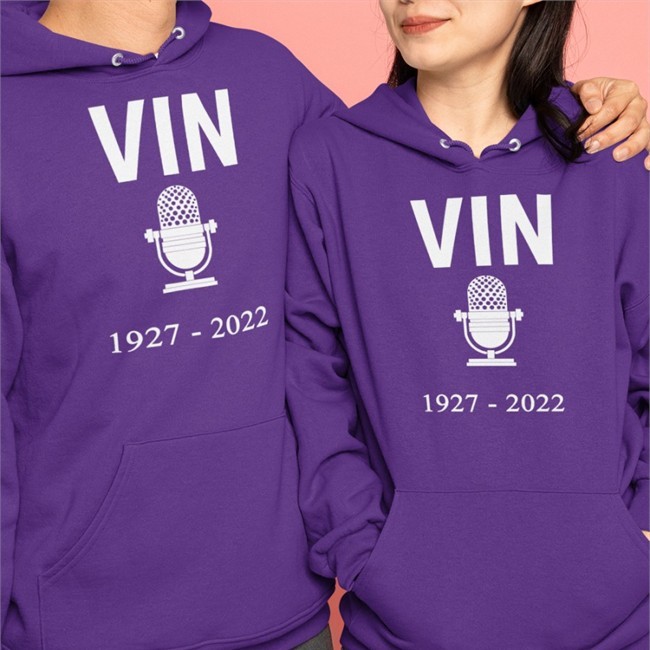 Rip Vin Scully Black Shirt Legendary Dodgers Broadcaster 1927-2022