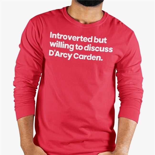 Introverted But Willing To Discuss D'arcy Carden Short Sleeve Unisex Shirt
