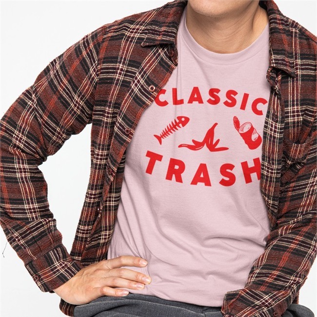 Topatoco Shop Classic Trash T Shirt Classic Trash Shirt Grey