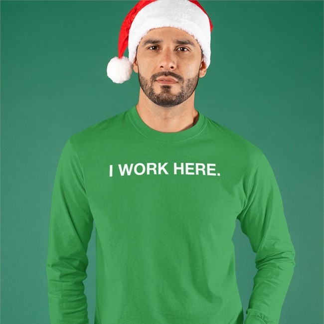 I Work Here Hooded Sweatshirt Obvious Shirts Shop