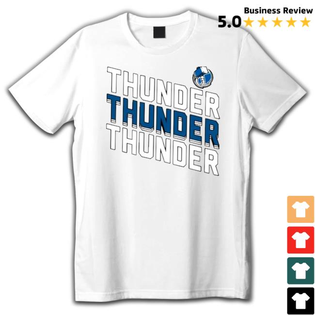 Thunder logo blue 84 gray Shirt
