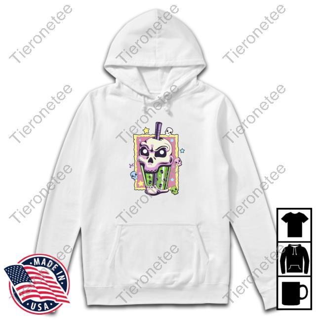 Spread Shirt Merch Official Kawaii Creepy Skull Boba Bubble Tea Pastel Goth Va Tee