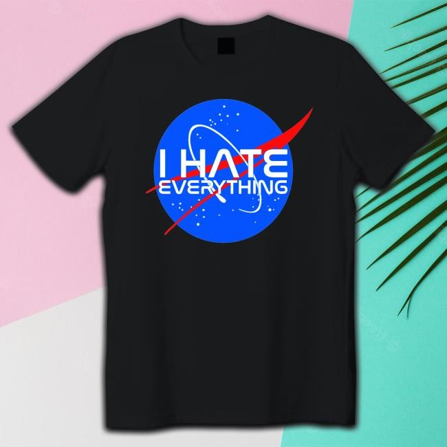 Nasa logo I hate everything Long Sleeve T Shirt