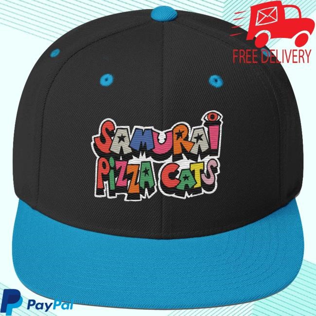 Samurai pizza Cats - Snapback Hat Black/Blue | Bull Airs Official | BullAirs