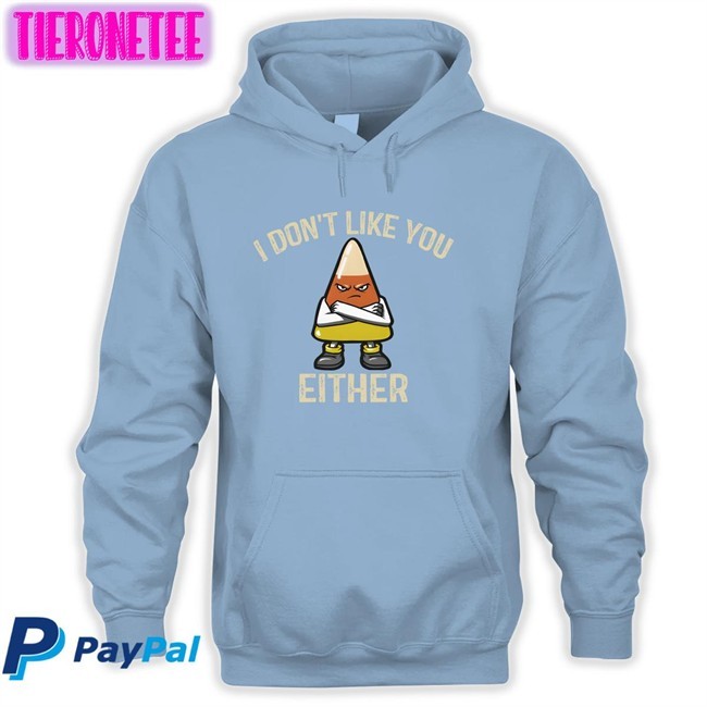 I Don't Like You Either Kids Shirt Funny Halloween Candy Corn