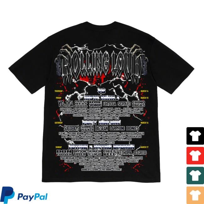 RL LA 24 Pinhead Black Lineup New Shirt Rolling Loud Shop