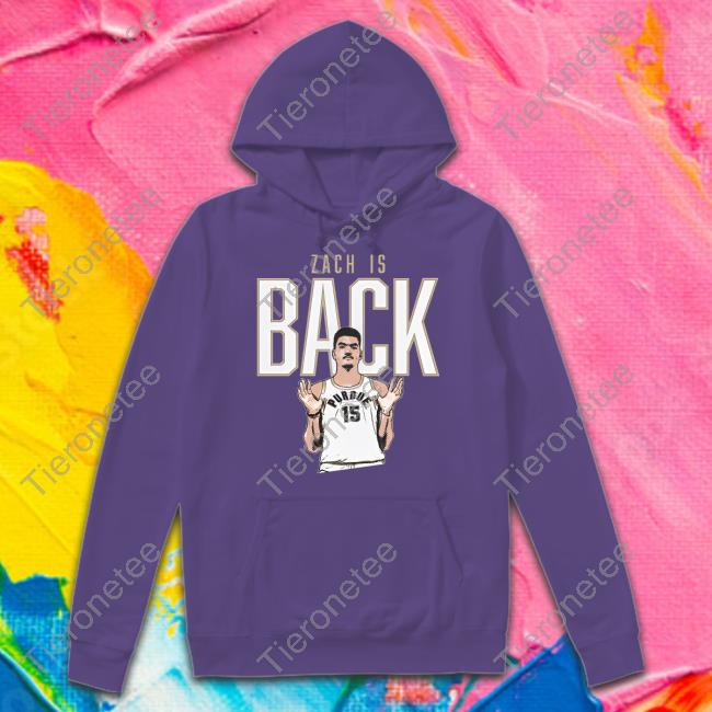Zach Is Back Hoodie The Purdue Nil Store Zach Edey Zach Is Back Long Sleeve Tee