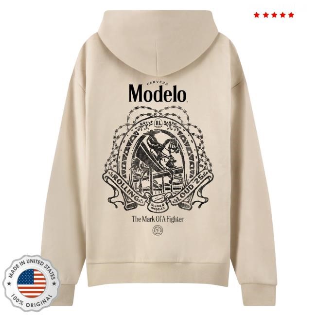 Rolling Loud RL X Modelo Concrete Cowboy Ivory Hooded Sweatshirt