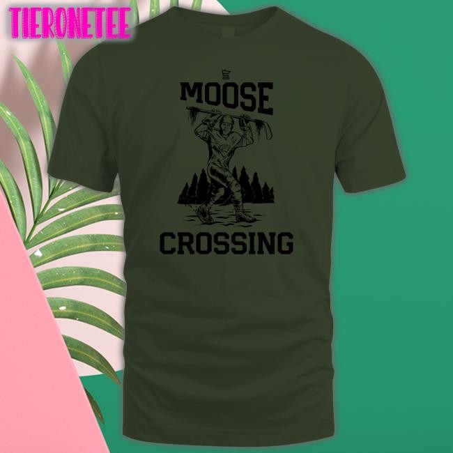 Hockey Lodge Merch Minnesota Wild SotaStick Moose Crossing Hoodie