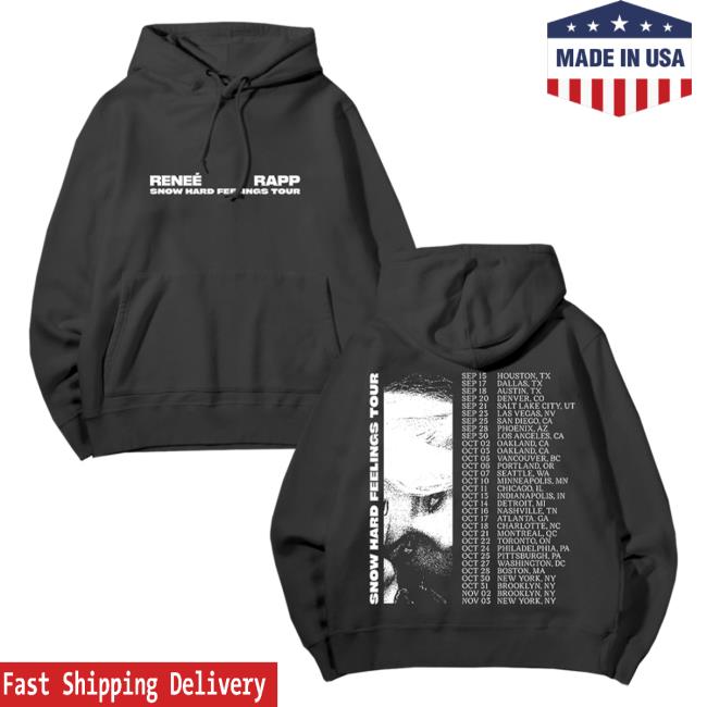 Official Renee Rapp Merch Snow Hard Feelings Tour Hoodie