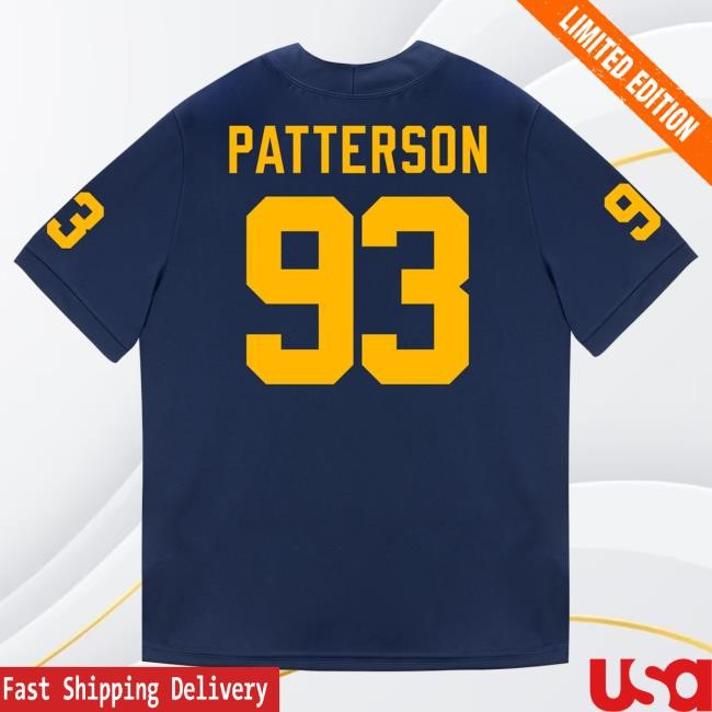 The M Den Michigan Wolverines #93 Benny Patterson Student Athlete Blue Football Jersey Tee