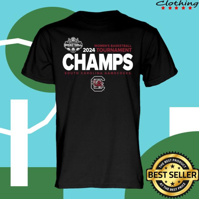 Blue 84 Black South Carolina Gamecocks 2024 Sec Women's Basketball Conference Tournament Champions Locker Room Tshirt