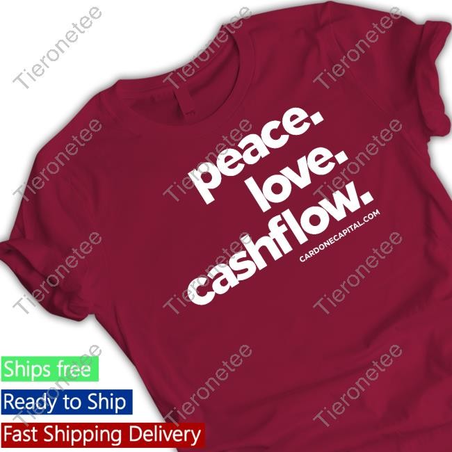 Grant Cardone Store Merch Peace Love Cashflow Long Sleeve